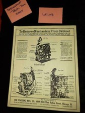 REPRODUCTION WATLING BACK DOOR INST SHEET ANT...