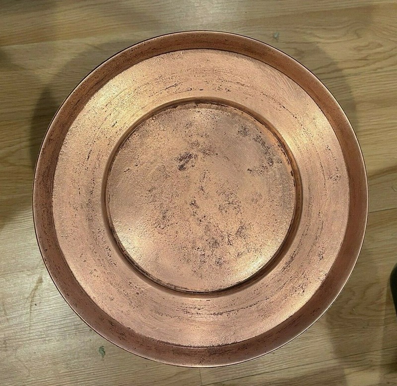 VINTAGE COPPER SAUCER-9 1/2" in diameter-has minor scratches-see photos up close