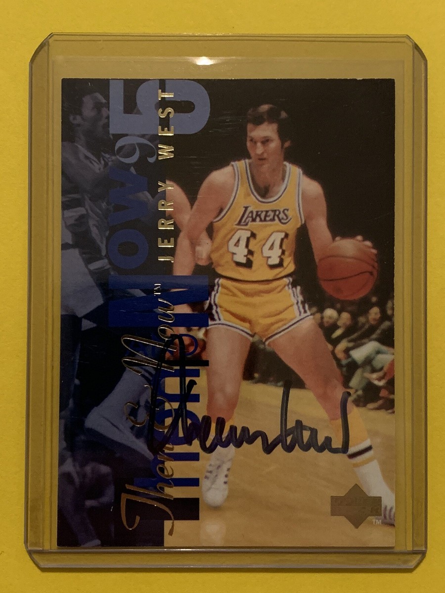 JERRY WEST (HOF) Signed 1994-95 UD Then & Now #353 LA Lakers