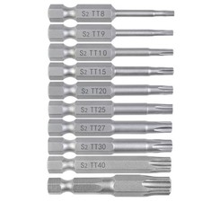 Juego de 10 brocas de flor de seguridad de 50 mm brocas de vástago hexagonal de 1/4 de pulgada