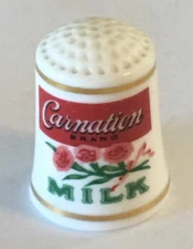 Carnation Brand Milk Chicago Illinois Thimble Vintage Souvenir Collectible