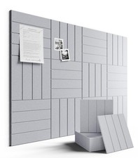 Large Felt Bulletin Board 48" x 36" Cork Board Alternative-12 Pack with 70 Sa...