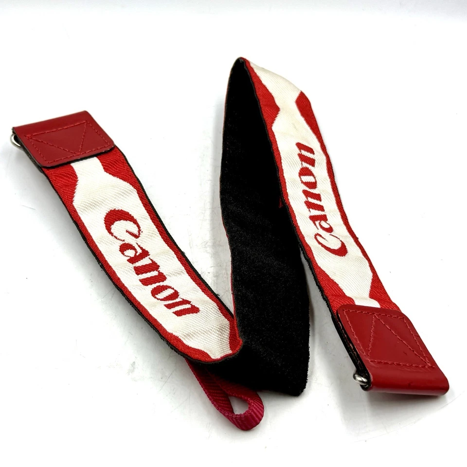 [Casi Como Nuevo] Correa para Cuello Cámara Canon Rojo/Blanco de Japón Foto 2 de 4
