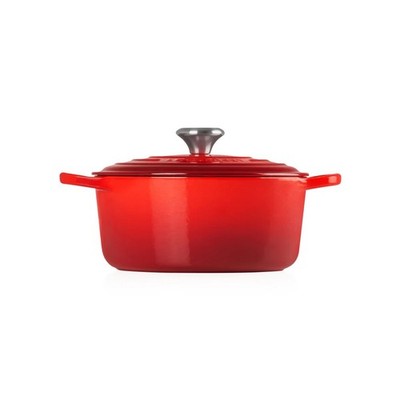 Le Creuset Signature Runde Gusseisen Runde Kasserolle mit Deckel 30 cm 8,1 l Rot