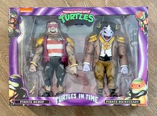 NECA TMNT Turtles In Time Pirate Bebop & Rocksteady Figure 2 Pack NEW