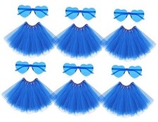 Tutu Skirt for Women Heart Shaped Sunglasses Adult Tulle Tutu Royal Blue