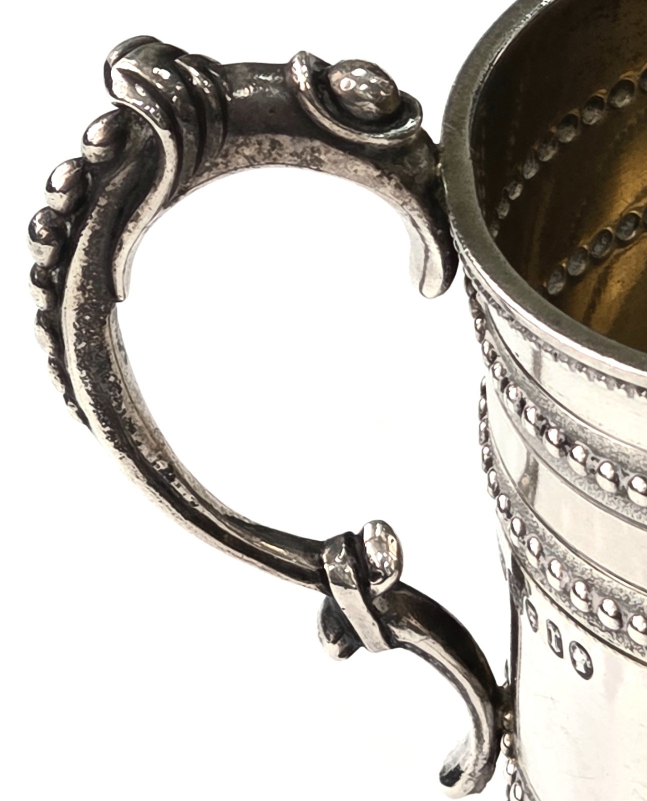 Antique English Victorian Sterling Silver Mug Johnson & Walker London 1872