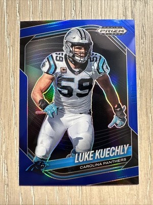 2025 Panini Prizm Black - Luke Kuechly #18 Blue Prizm /199 Color Match Panthers