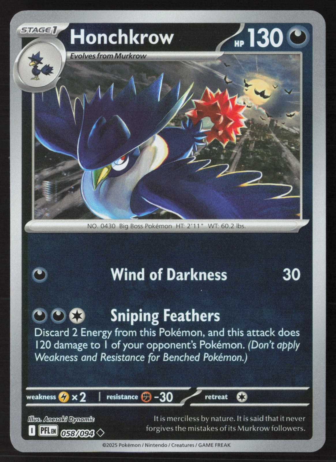 ME02: Phantasmal Flames #058/094 Honchkrow