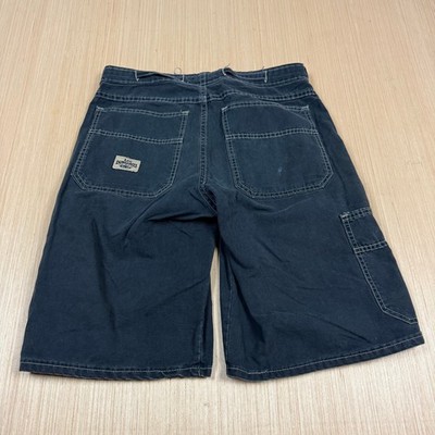 Vintage 90s Lee Dungarees Carpenter Shorts Denim Drawstring Work Skater 34 loose