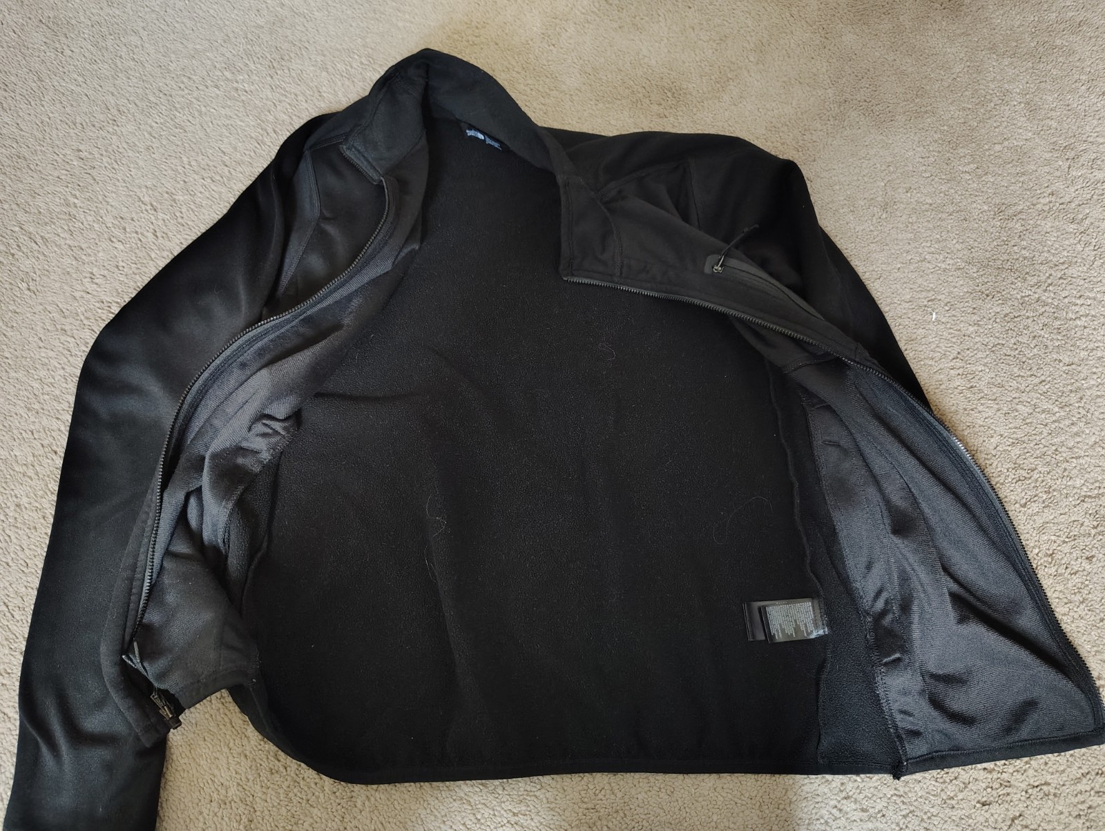 Men Small Black North Face Jacket Softshell 3 Zip… - image 9