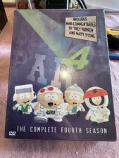 South Park - The Complete Fourth Season Brand New Sealed (DVD, 2004, 3-Disc Set)