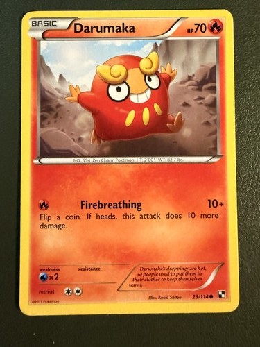 Pokemon TCG Darumaka 23/114 Black & White BW1 NM