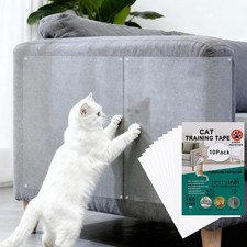 Anti-Cat Scratch Furniture Protector - 10 Pack Couch Large, Transparent