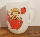 Apple Dumplin  Mug Cup Vintage Milk Glass Anchor Hocking American Greetings USA