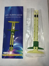 5-in-1 Sliding Gauge - T Hem Gauge Sewing, Buttonhole Spacer, Seam Allowance