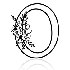 12" Black Metal Letter Wall Decor, Visual 3D Letter Sign Wall Decor Large Alp...