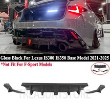 For Lexus Is300 Is350 2021-25 Add On Rear Bumper Diffuser Kit W Led Gloss Black