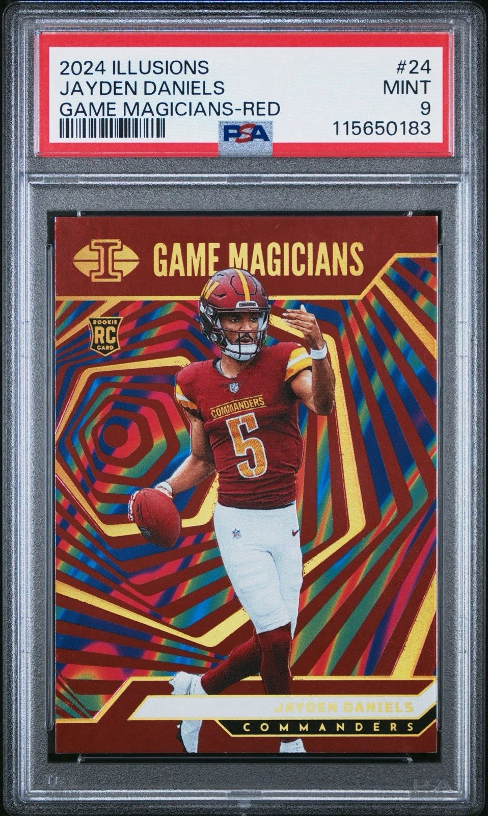 Jayden Daniels Panini Illusions Game Magicians #24 Red