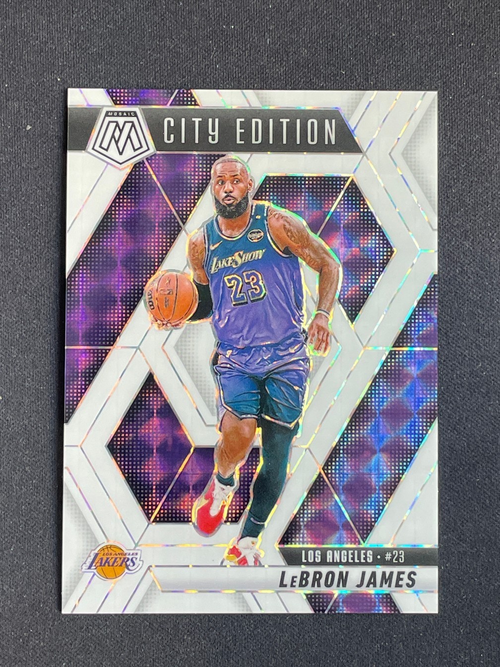 LeBron James 2024-25 Panini Mosaic City Edition White Mosaic Prizm 22/25 #286