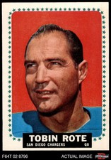 1964 Topps #171 Tobin Rote Chargers SHORT-PRINT Rice 6 - EX/MT