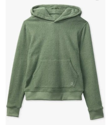 Outerknown Hightide Terry Hoodie Green Youth Large Organic Cotton Pullover NWT