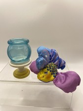 Fisher Price Smooshees Cuddlers - Squish Fish - With Fish Tank / Bowl - 1987