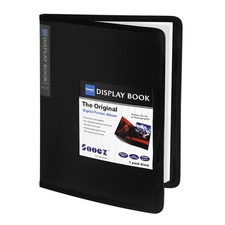Sooez 30-Pocket Binder with Plastic Sleeves 8.5x11 8.5"x11" - 1 Pack, Black