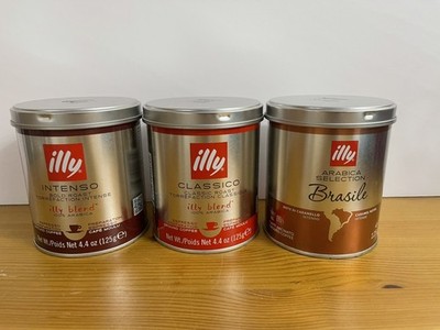 3 PK Illy Classico Espresso Coffee 4.4 Oz. 3 Different Flavors   BB 04/2027