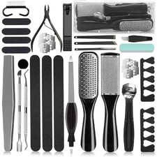 Professional Pedicure Tools Set 36 in 1 Foot Care Kit Dead Skin Remover Callus