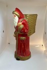 Santa Christmas Candy Container Rare Original Antique Paper Mache 1910 8.5 Inch — photo 10