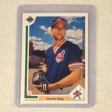 1991 Upper Deck Charles Nagy #19 Star Rookie Cleveland Indians Baseball Card. rookie card picture
