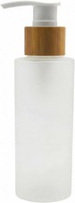 1 PC 150ml/5oz Glass Lotion Bottles with Bamboo Pump Dispenser Refillable Pump