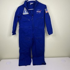 Official NASA Astronaut Costume Jumpsuit Flightsuit Blue Kids Size 8-10