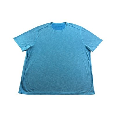 Tommy Bahama Mens Crew Neck T Shirt Blue Textured Short Sleeve Casual Size 3XL