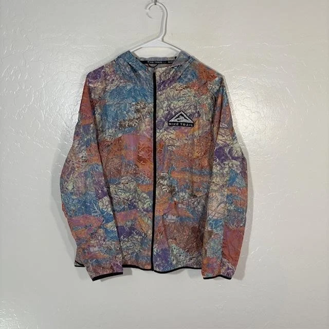 Nike Trail Shield Jacket Womens Large Multicolor Hooded Windbreaker CZ9538-468