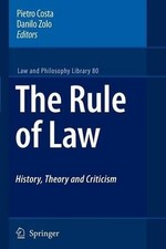 Pietro Costa The Rule of Law History, Theory and Critici (Paperback) (UK IMPORT)