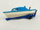 Matchbox Lesney Superfast Lot Trailer & Boat Blue NICE!