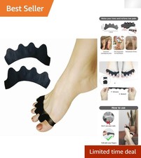 Gel Toe Separators for Men  Women - Relieve Bunion and Hammer Toe Pain, 2 Pcs