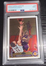 2003-04 Topps Chrome Shaquille O'Neal #34 -PSA 9 MINT- Great Centering