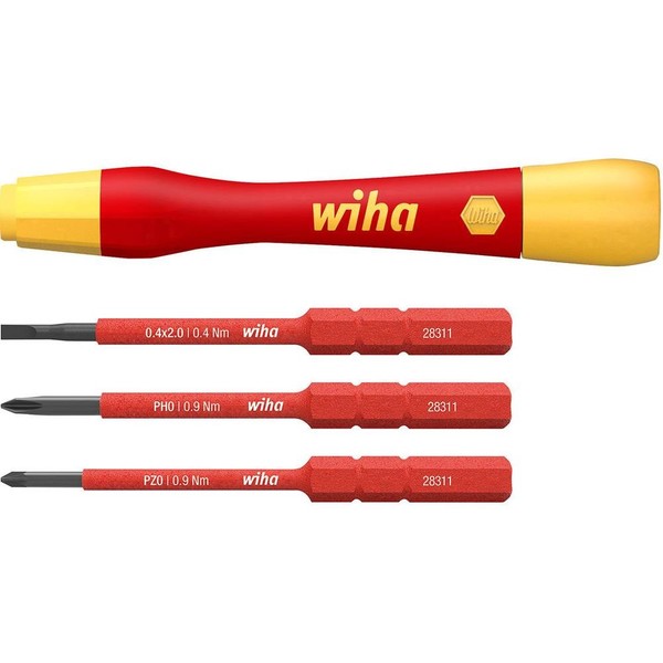 Wiha Vde Schraubendreher-Set 4Teilig Schlitz, Kreuzschlitz Phillips, Pozidriv-image