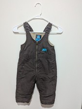 BERNE Fleece Lined Brown Insulated Bib Overall Pants Youth Boy's Size 24M