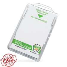 Specialist ID RFID Badge Holder Hard Plastic Clear Dual Sided