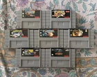 SNES Game Lot (7) MKII, Street Fighter II, Uniracers, Donkey Kong Country 3