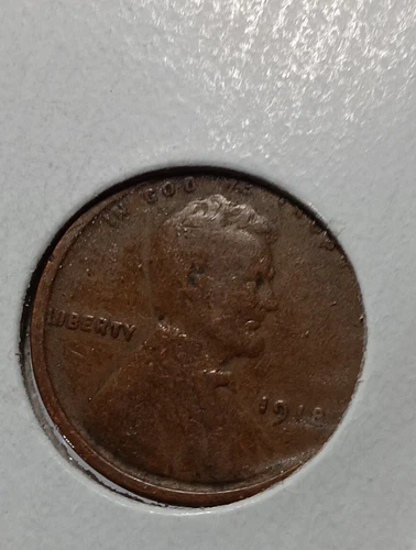 1918  Lincoln Wheat Cent Copper Penny. VF Brown Cent J/570