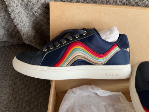 Paul Smith Women's Trainers - Lapin Navy Swirl Embroidery - UK 3.5 Euro 36