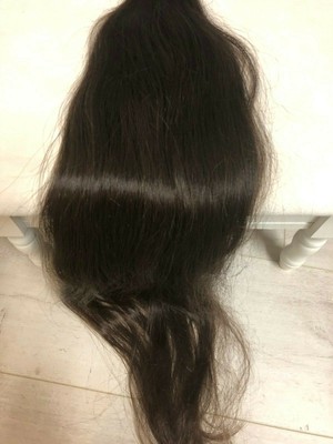 Human Hair Cut 30 Inch Long From Female Dark Brown Decent Quality