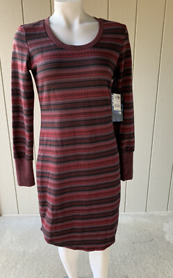 KAVU Deva Winter Berry  Long Sleeve Dress Size Small