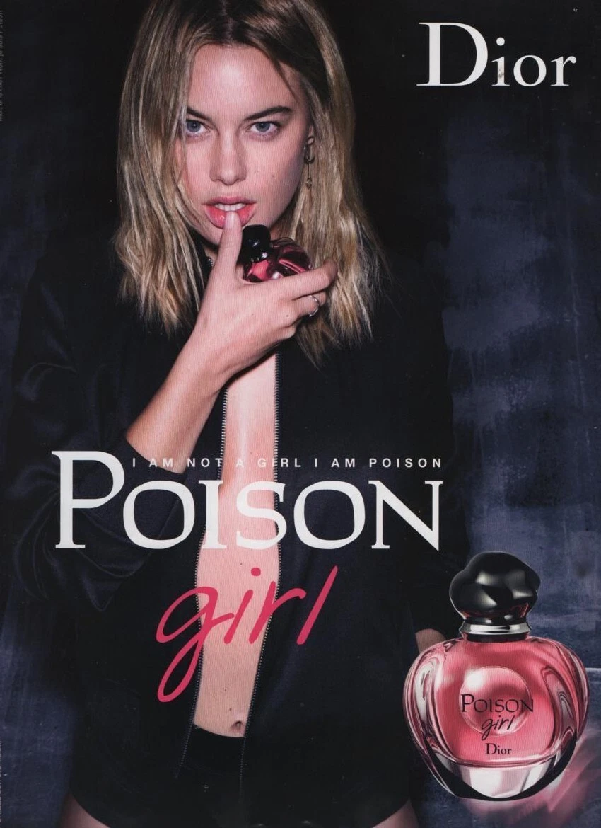 Publicité papier glacé Parfum. Perfume Ad Poison Girl de Dior 2016