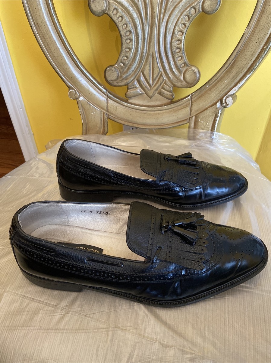Brass Boot Black Slip On Tassel Loafers Men Sz - 12M | eBay display picture 2